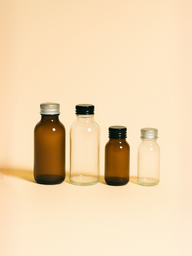 Flacon diffuseur à tiges style apothicaire avec bouchon à vis en métal, 125 ml
